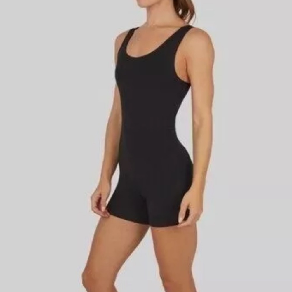 Yogalicious Lux Lux Core Endurance Romper Black Size Large Workout Sporty